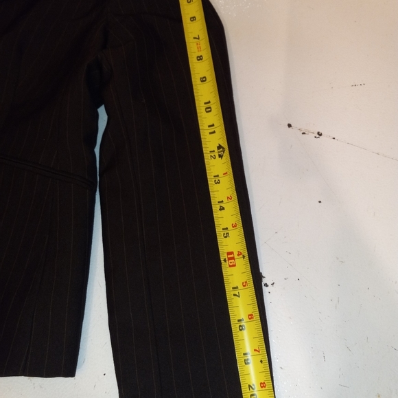Kasper Blazer Suit Jacket Brown ,Strips Cropped Size 4P - Picture 6 of 9